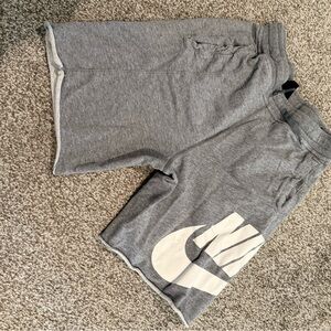 Nike Gray Athletic Shorts with Elastic Waistband